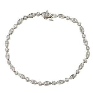 TIFFANY Co. Jazz Graduated Diamond Bracelet Platinum